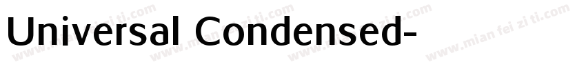 Universal Condensed字体转换